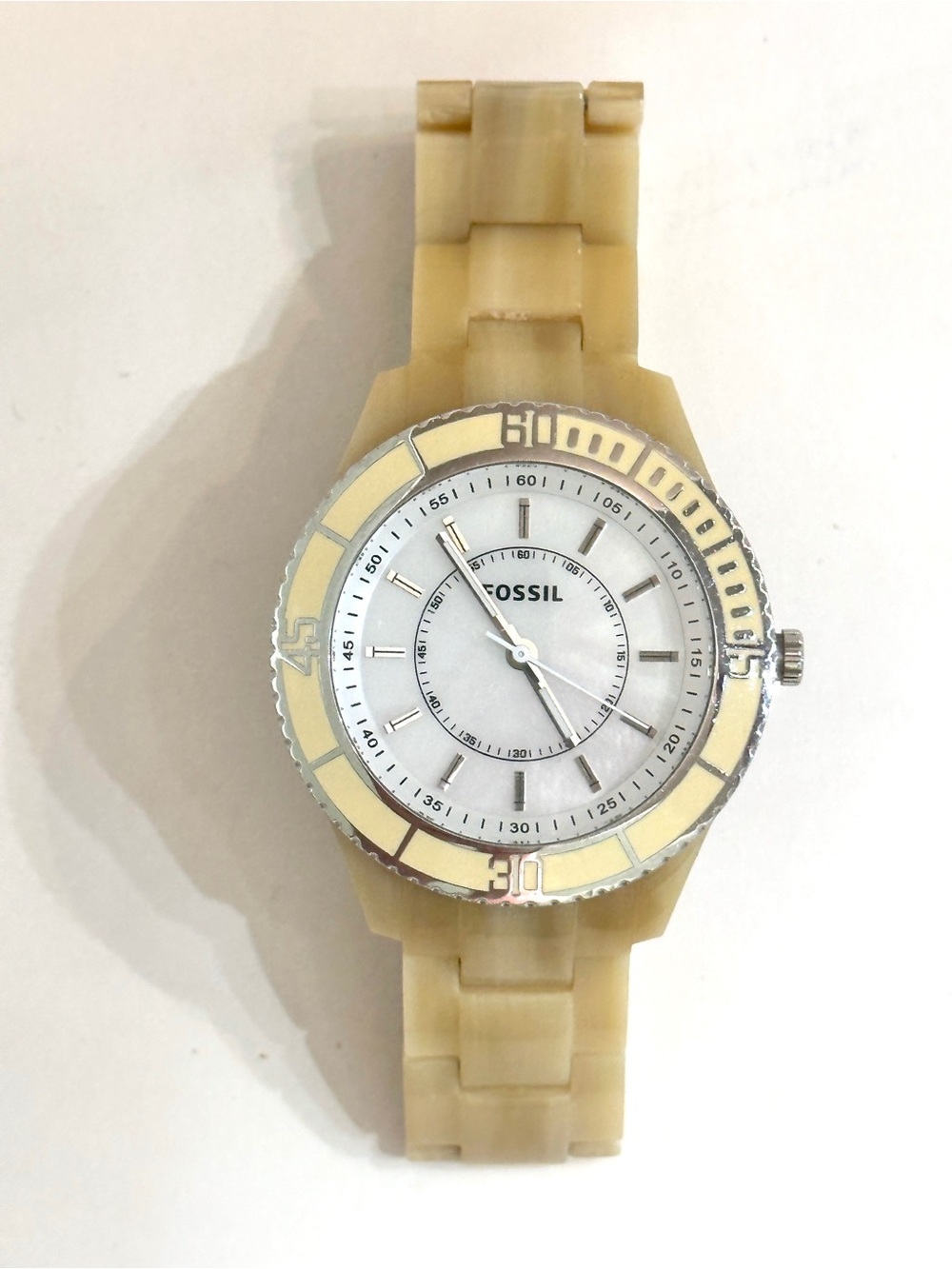 Fossil Mother of Pearl Women's Bracelet Watch. Excellent working condition